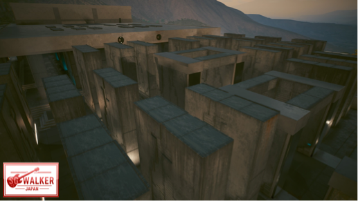 ナイトシティの郊外にコンクリートの打ちっぱなしのような無機質な建物がコロンバリウム。エッジランナーズ達もここに眠る。