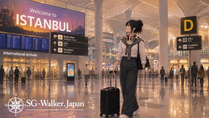 飛行機を降り、イスタンブールに辿り着いたアリア