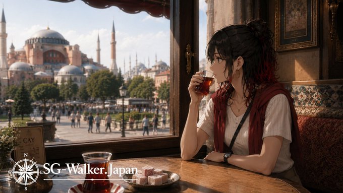 イスタンブールで休憩するアリア