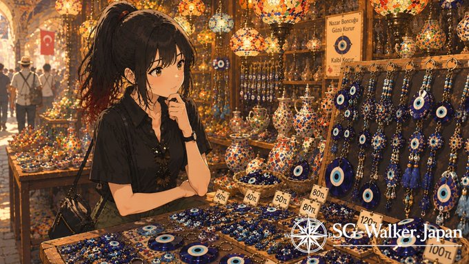 お土産を探すアリア