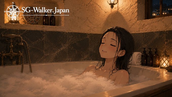 お風呂に入浴するアリア